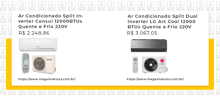 Exemplo de ar-condicionado inverter.