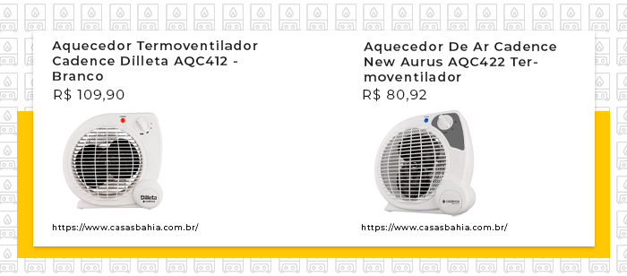 Exemplo de termoventiladores.