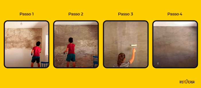 Passo a passo da parede de cimento queimado