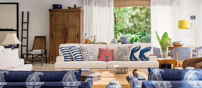 Imagem mostrando decoração de casa de praia