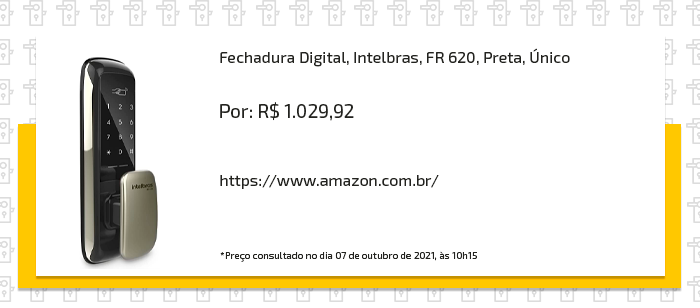 Fechadura Digital Intelbras FR 620