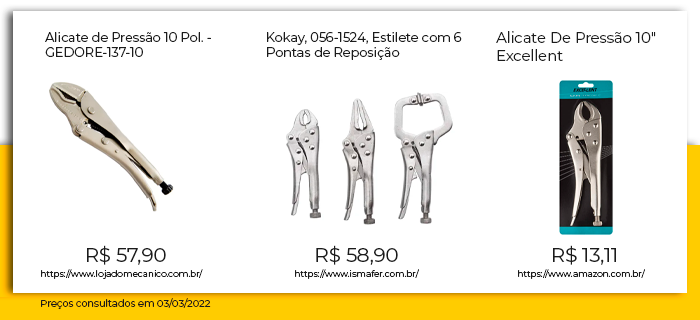 Alicate de pressão